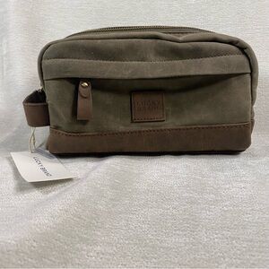 Lucky Brand Men's Olive and Brown Toiletry Bag